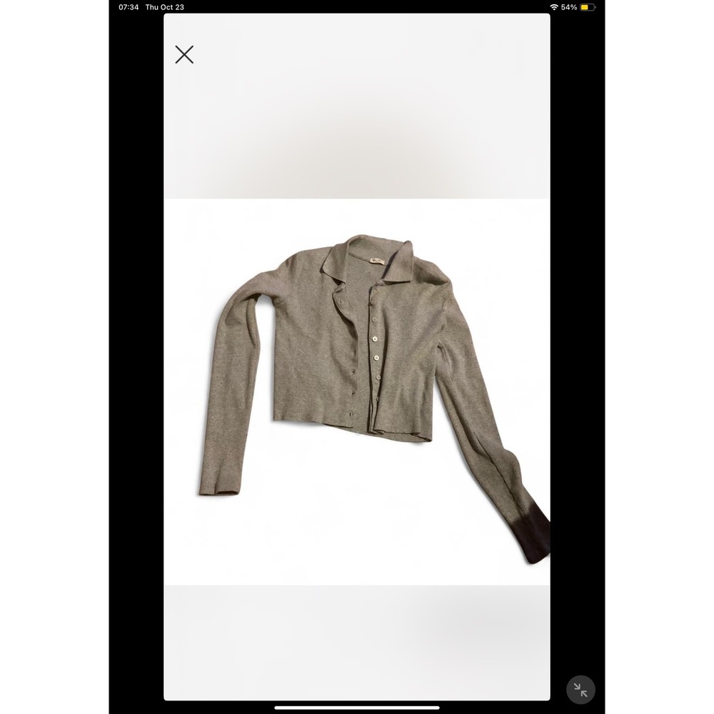 John galt button down cropped cardigan
